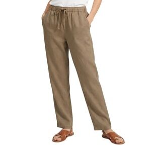 Everlane Pants Mens Large Khaki The Linen Easy Pant 100% Linen Pull On Casual